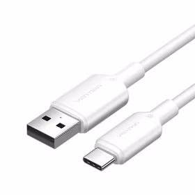 USB 2.0 A į USB-C 3A kabelis Vention CTQWF 1M (baltas)