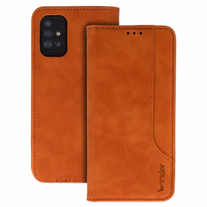 Wonder Prime dėklas telefonui Samsung Galaxy A51 rudas