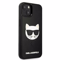 Karl Lagerfeld 3D Guminis Choupette dėklas iPhone 13 mini - juodas