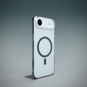 Puro Lite Mag TPU+PC dėklas telefonui suderinamas su MagSafe iPhone 17 Air - skaidrus su turkio spalvos žiedu