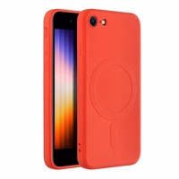 SILICONE MAG COVER dėklas telefonui, suderinamas su MagSafe, IPHONE 7 / 8 / SE 2020 / SE 2022, raudonas