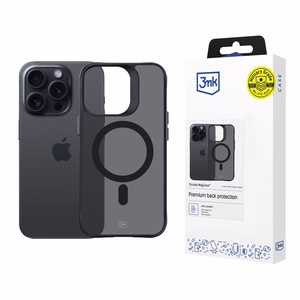 3mk Dūminis Magnetinis dėklas su MagSafe iPhone 15 Pro - Pusiau skaidrus