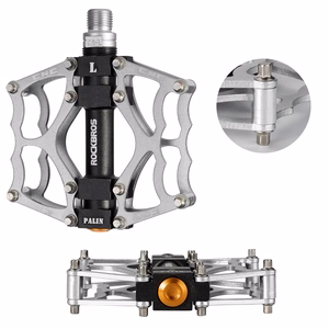 Rockbros JT201012LS 2010-12L aliumininiai platforminiai dviračio pedalai – sidabriniai