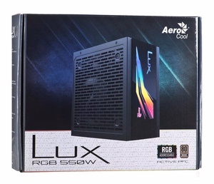 Maitinimo šaltinis Aerocool Lux RGB 550M 550 vatų juodos spalvos