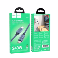 Kabelis USB C į USB C Hoco QC3.0 PD 5A 240W 1,8 m U134 pilkas