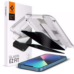 Spigen Glas.tR EZ Fit Privacy grūdintas stiklas iPhone 13 Pro Max - 2 vnt.