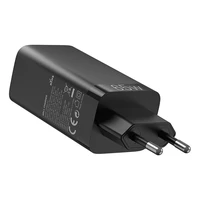 "Vention FEDB0-EU" 2xUSB-C 1xUSB-A 65W/30W/30W GaN tinklo įkroviklis (juodas)