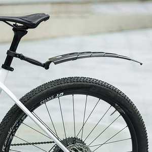 Rockbros FK-810 sulankstomų teleskopinių dviračio purvasaugių rinkinys – juodas