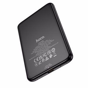 Išorinė baterija Hoco 5000 mAh QC PD 2A 20W itin plona J140A juoda, suderinama su MagSafe