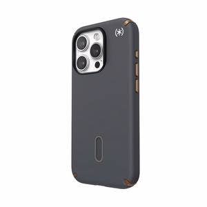 Speck Presidio2 Pro ClickLock MagSafe dėklas, skirtas iPhone 15 Pro, antracito pilkas ir šaltos bronzos spalvos
