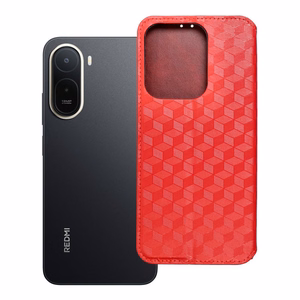 Atverčiamas dėklas Xiaomi Redmi A7 PRO Cubic Book, raudonas