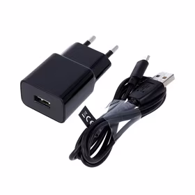 "Maxlife MXTC-01" įkroviklis 1x USB 1A juodas + microUSB laidas
