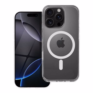 Dėklas skirtas iPhone 16 PRO Forcell F-Protect Clear Hybrid Premium suderinamas su Magsafe skaidrus