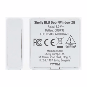 Shelly BLU durų/lango ZB Zigbee, Bluetooth jutiklis