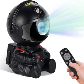 LED 3D galaktikų ir žvaigždžių projektorius Reach Mini Astronaut, juodas