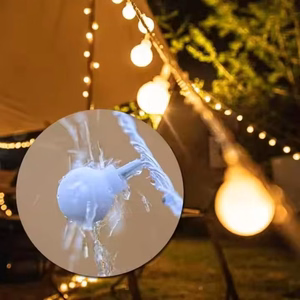 LED girlianda 1,5M (10 LED lempučių) USB balkonui, rutuliukai, šiltai balta