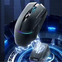 Machenike L8 Pro Belaidė žaidimų pelė su Krovimo stotelė - juodas