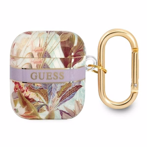 Guess GUA2HHFLU AirPods dėklas violetinis/violetinis Gėlių kolekcija