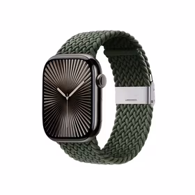 Crong Wave Band – Braided Apple Watch dirželis 44/45/46/49mm (žalias)