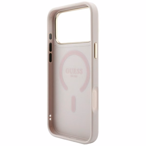 Guess Embossed 4G Classic MagSafe dėklas, skirtas iPhone 17 Pro Max / 18 Pro Max – spalva: rožinė