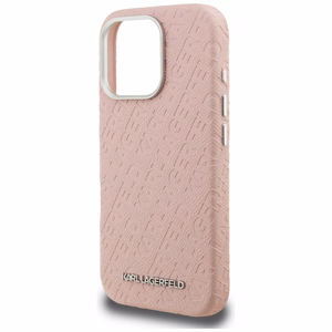 Karl Lagerfeld FW Stamped Karl MagSafe Dėklas iPhone 16 Pro - rožinis