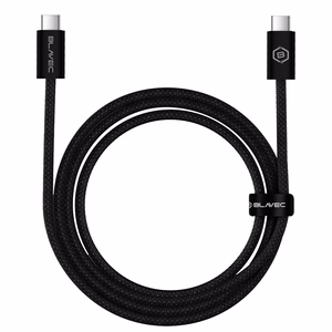 Blavec Kabelis Candy pynėtas - Type C iki Type C - PD 60W 3A 3 metrai Apple CarPlay/Android Auto (CCA-CC3B30) juodas