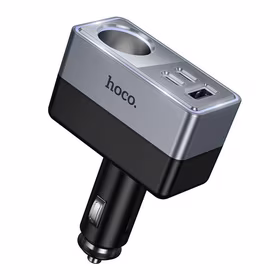 Car charger Hoco 1xUSB A + 2xUSB C+1x cigarette lighter ports PD QC3.0 max 165W/24V Z65A black