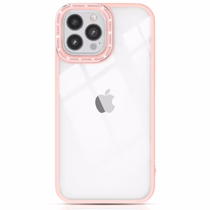 Kingxbar Sparkle Series dėklas telefonui iPhone 13 Pro Max su kristalais galinis dangtelis rožinės spalvos