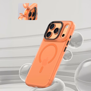 Benks Magnetic Lucid Armor dėklas (C069) iPhone 17 Pro oranžinis (Camera Control mygtukas)