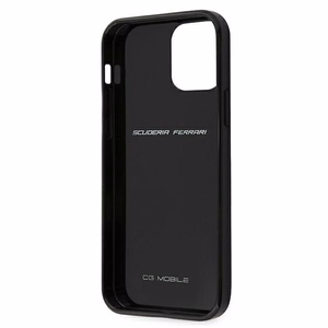 Ferrari FERCAHCP12SBK iPhone 12 mini 5.4" чёрный/чёрный жёсткий чехол On Track Real Carbon