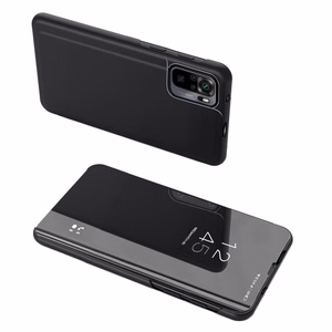 Naujas Clear View Case flip dėklas su stovu Xiaomi Redmi Note 11 Pro+ 5G (China) / 11 Pro 5G (China) / Mi11i HyperCharge / Poco X4 NFC 5G juodas