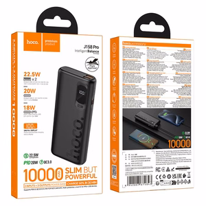 Išorinė baterija Hoco 10000 mAh QC PD 2A 22,5W J158 Pro juoda