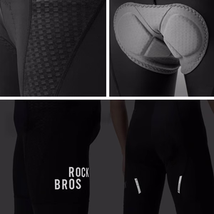 Rockbros YDDK009 Men's Cycling Bib Shorts with Pad Size M - Black