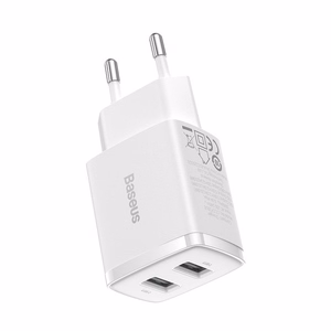 Baseus įkroviklis Compact 2 x USB baltas 10,5w