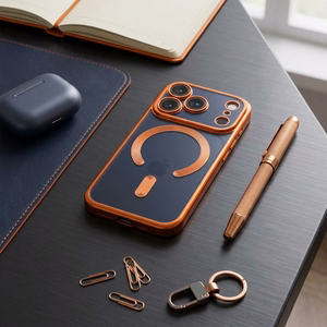 Dėklas iPhone 17 PRO MAX Electro Mag Cover suderinamas su MagSafe oranžinis