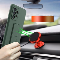 Wozinsky Kickstand Case silikoninis dėklas su stovu Xiaomi Redmi Note 11 Pro raudonas