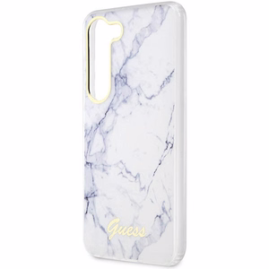 Guess GUHCS23MPCUMAH S23+ S916 baltas/baltas kietas dėklas Marble