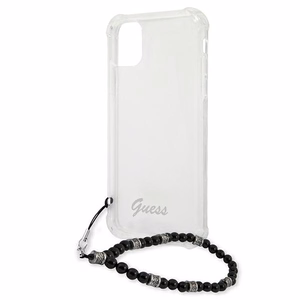Guess GUHCP12LKPSBK iPhone 12 Pro Max 6.7" Skaidrus kietas dėklas Juodas perlas