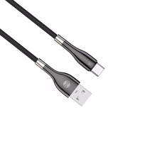 "Forever Sleek" kabelis USB - USB-C 1,0 m 3A juodas