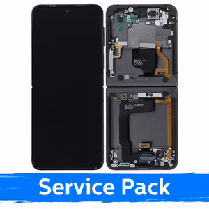 LCD ekranas suderinamas su Samsung F721 Z Flip4 (INNER) su rėmeliu / Grafito / (Service Pack)