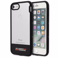 Ferrari Racing Shield dėklas telefonui iPhone 7 / 8 / SE 2020 / SE 2022 - Pusiau skaidrus