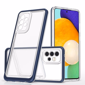 Clear 3in1 dėklas telefonui Samsung Galaxy A73 rėmelio gelis mėlyna