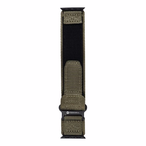 FORCELL F-DESIGN FA05 nailoninis dirželis APPLE laikrodžiui 42 / 44 / 45 / 49 mm žalias
