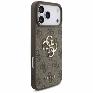 GUESS GUE005598 (4G PU Big Logo) dėklas, skirtas iPhone 18 Pro Max / 17 Pro Max, spalva – ruda