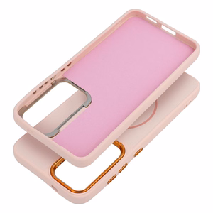 FRAME MAG COVER Dėklas telefonui, suderintas su MagSafe, SAMSUNG S26 Edge rožinis