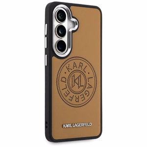 Karl Lagerfeld dėklas Perforated KL MagSafe Samsung Galaxy S26 Plus rudas
