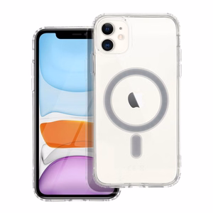 CLEAR MAG COVER magnetinis dėklas telefonui, suderinamas su MagSafe, skirtas IPHONE 11, skaidrus