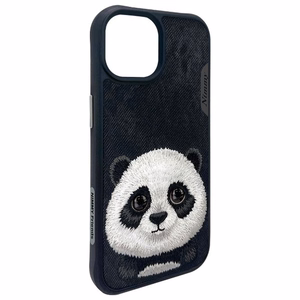 Nimmy Big Eyed Pet 2.0 panda dėklas iPhone 15 - juodas