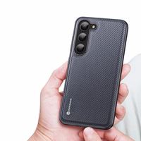 Dux Ducis Fino dėklas Samsung Galaxy S23+ su silikoniniu rėmeliu pilkas