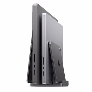 SPIGEN LD208S4 VERTIKALUS NEŠIOJAMOJO KOMPIUTERIO STOVAS SPACE pilkas
